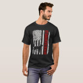 オーストラリア最高の牛の犬のパパ史上米国国旗 Tシャツ (正面フル)
