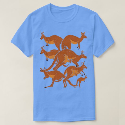 オーストラリア有袋動物園カンガルー Tシャツ (デザイン正面)