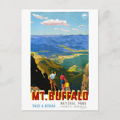 オーストラリア水牛のヴィンテージ旅行ポスター ポストカード (正面)