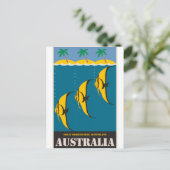 オーストラリア海シーフィッシュヴィンテージ旅行はがき ポストカード (スタンド正面)