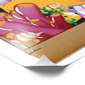 オーストラリア海中サメ旅行ポスター フォトプリント            (角)