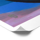 オーストラリア淡い色のの頭部を持つロセラと野生の花 ポスター (角)