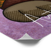 オーストラリア熱狂する羊飼いの犬の顔ハンドハ絵を描ンド ポスター (角)