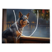 オーストラリア牛のクリスマスクルーズポーソームホリデー ラージペーパーバッグ (裏面)