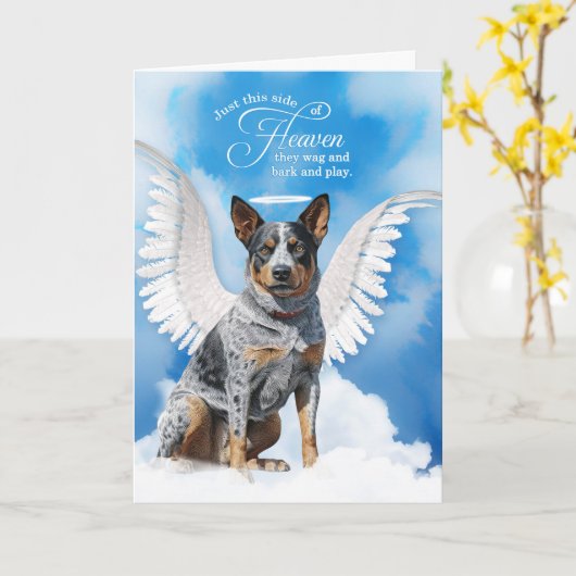 オーストラリア牛のペット悔やみや弔慰の喪失 カード (黄色い花)