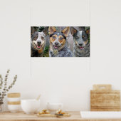 オーストラリア牛の三毛芸術 ポスター (キッチン)