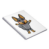 オーストラリア牛の犬のかわいい絵文字 ノートブック (右側)