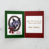 オーストラリア牛の犬のクリスマスプレゼント シーズンカード (内部)