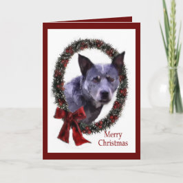 オーストラリア牛の犬のクリスマスプレゼント シーズンカード