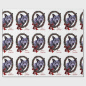 オーストラリア牛の犬のクリスマスホリデー ラッピングペーパー (フラット)