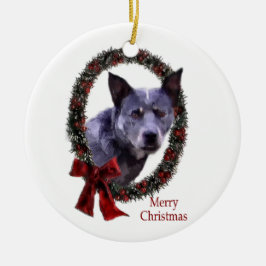 オーストラリア牛の犬のクリスマス セラミックオーナメント