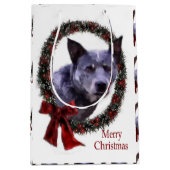 オーストラリア牛の犬のクリスマス ミディアムペーパーバッグ (正面)