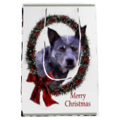 オーストラリア牛の犬のクリスマス ミディアムペーパーバッグ (裏面)