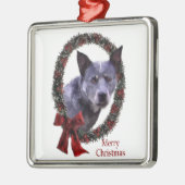 オーストラリア牛の犬のクリスマス メタルオーナメント (左)