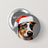 オーストラリア牛の犬のクリスマス 缶バッジ (正面&裏面)