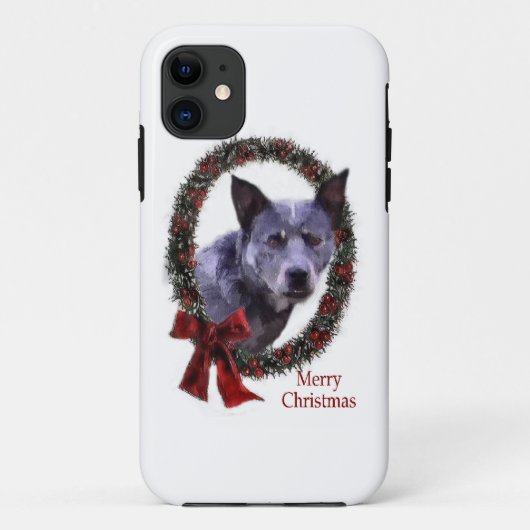 オーストラリア牛の犬のクリスマス Case-Mate iPhoneケース (裏面)