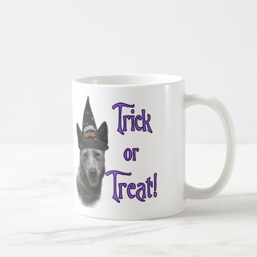 オーストラリア牛の犬のトリック コーヒーマグカップ (右)