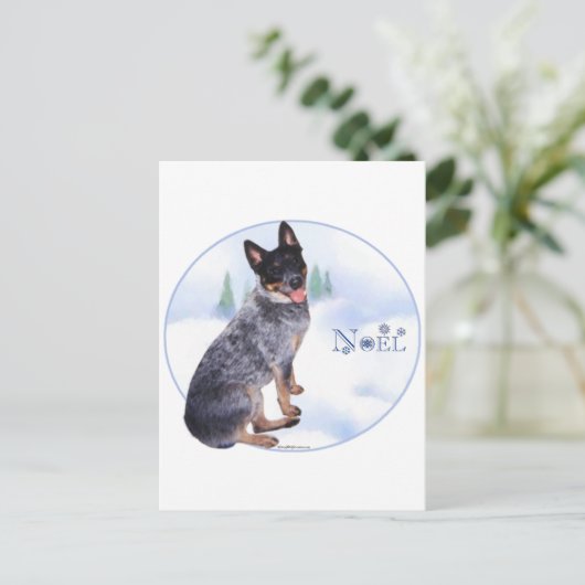 オーストラリア牛の犬のノエル シーズンポストカード (スタンド正面)