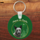 オーストラリア牛の犬の平和 キーホルダー (正面)