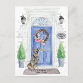 オーストラリア牛の犬の引越し案内はがき ポストカード (正面)