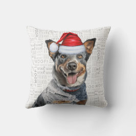 オーストラリア牛の犬の恋人クリスマスホリデー クッション