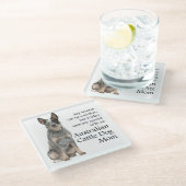 オーストラリア牛の犬の母ガラスのコースター ガラスコースター (アングル)