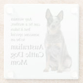 オーストラリア牛の犬の母ガラスのコースター ガラスコースター (裏面)