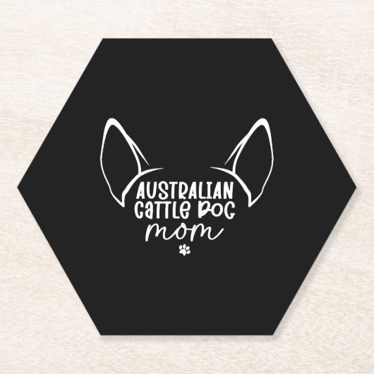 オーストラリア牛の犬の母 ペーパーコースター (正面)