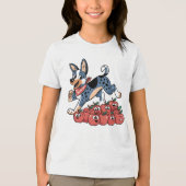 オーストラリア牛の犬の漫画 トライブレンドTシャツ (正面)