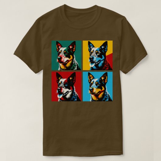 オーストラリア牛の犬の芸術犬の恋人 Tシャツ (デザイン正面)