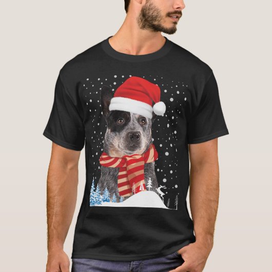 オーストラリア牛の犬の醜いクリスマスセーターSanta Tシャツ (正面)
