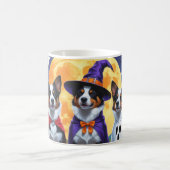 オーストラリア牛の犬カボチャおもしろいハロウィーン コーヒーマグカップ (中央)