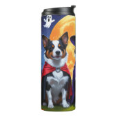 オーストラリア牛の犬カボチャおもしろいハロウィーン タンブラー (回転左)