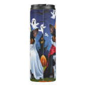 オーストラリア牛の犬カボチャおもしろいハロウィーン タンブラー (裏面)