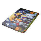 オーストラリア牛の犬カボチャおもしろいハロウィーン バスマット (アングル)