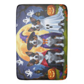 オーストラリア牛の犬カボチャおもしろいハロウィーン バスマット (正面縦)