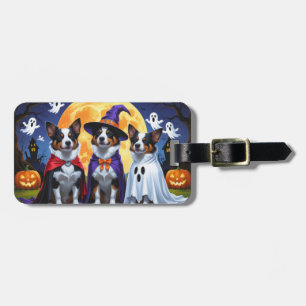 オーストラリア牛の犬カボチャおもしろいハロウィーン ラゲッジタグ
