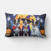 オーストラリア牛の犬カボチャおもしろいハロウィーン ランバークッション (裏面)