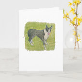 オーストラリア牛の犬カード カード (黄色い花)