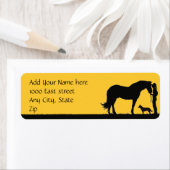 オーストラリア牛の犬サンセットシルエット ラベル (インサイチュ)