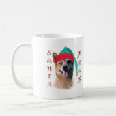 オーストラリア牛の犬サンタの足 コーヒーマグカップ (左)