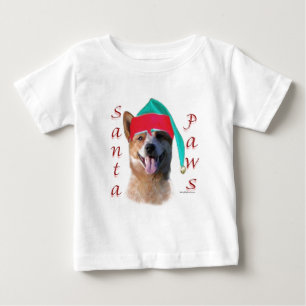 オーストラリア牛の犬サンタの足 ベビーTシャツ