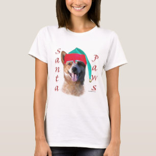 オーストラリア牛の犬サンタの足 Tシャツ