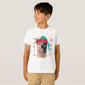 オーストラリア牛の犬サンタの足 Tシャツ (正面フル)