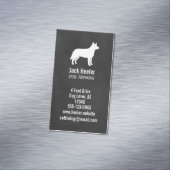オーストラリア牛の犬シルエット垂直 マグネット名刺 (インサイチュ)