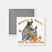 オーストラリア牛の犬共有Aビール マグネット (正面/裏面)