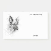 オーストラリア牛の犬抽象芸術アートドッグ名 ポストイット (正面)