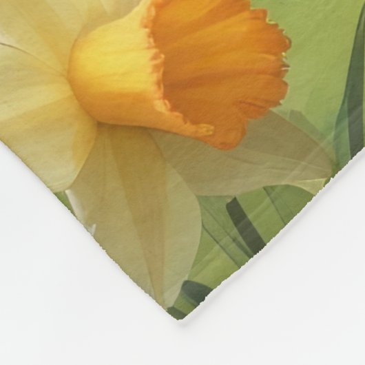 オーストラリア牛の犬絵を描春の花 フリースブランケット (角)