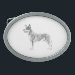 オーストラリア牛の犬 卵形バックル<br><div class="desc">オーストラリア牛の犬のデザイン</div>