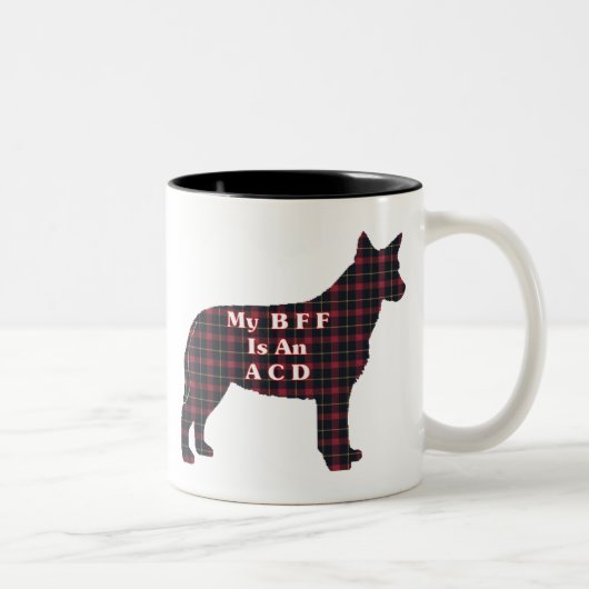 オーストラリア牛の犬BFFマグ ツートーンマグカップ (右)